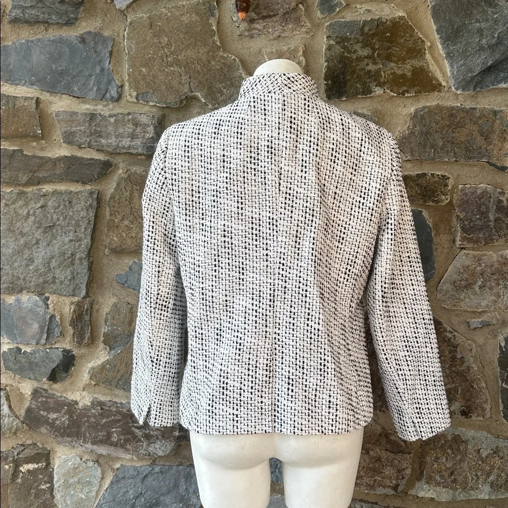J. Crew Going-out blazer in black-and-white tweed size Large